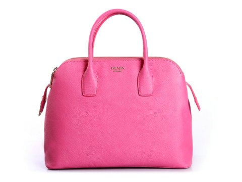 2014 Prada Saffiano Cuir Leather Tote Bag BN2546 rosered